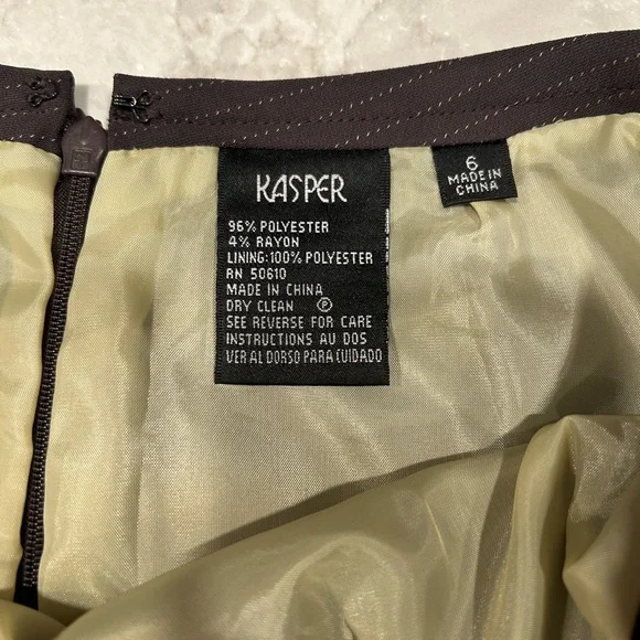 Kasper Elegant Brown Skirt - Picture 2 of 4